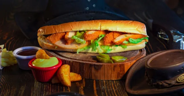 Grilled chicken burger