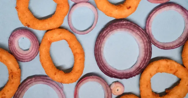 Crispy battered onion rings