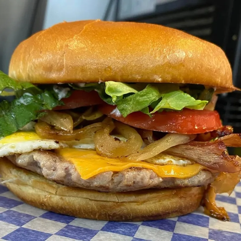 Chicken club sandwich with bacon
