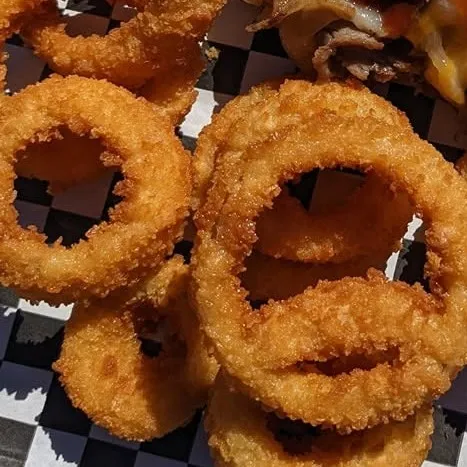 Crispy battered onion rings