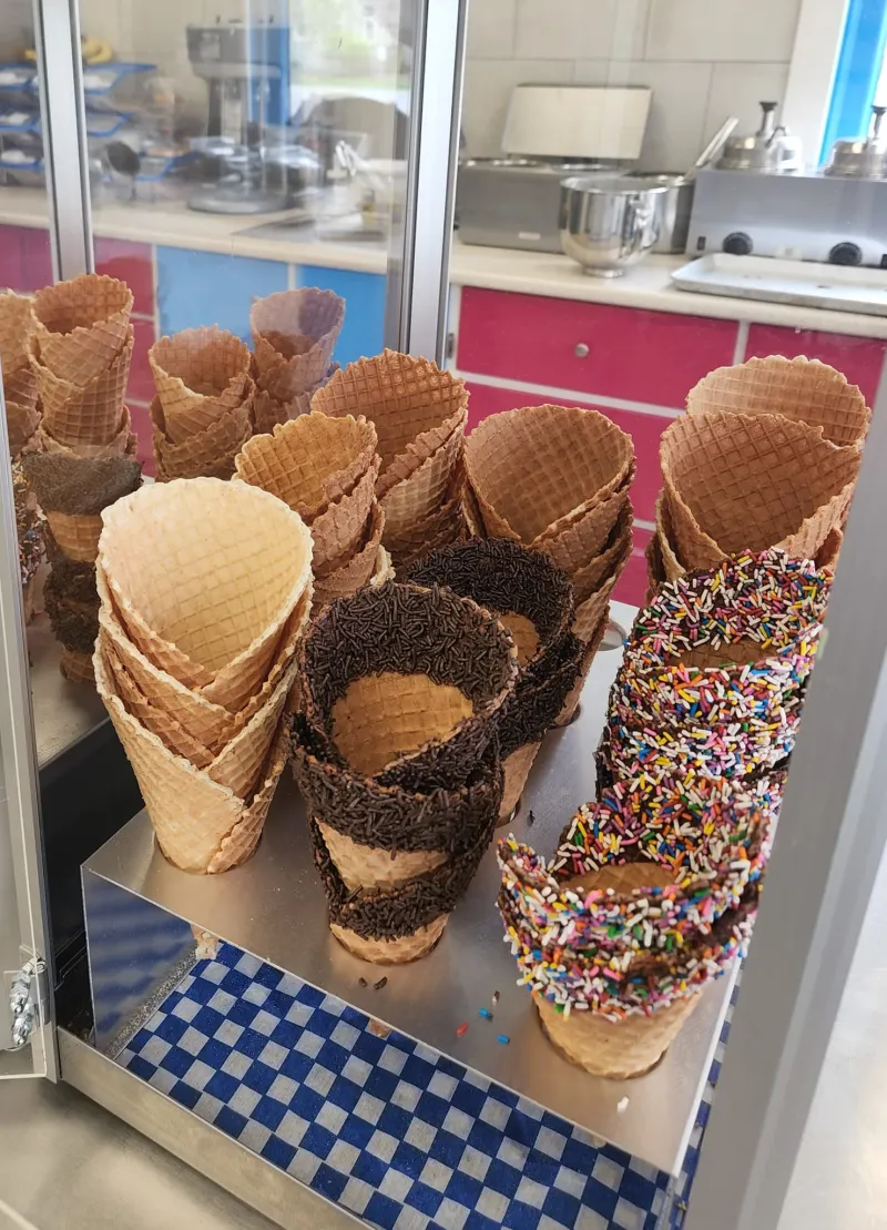 Fresh waffle cone